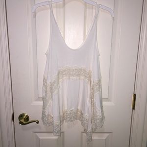 WHITE LACE TANK
